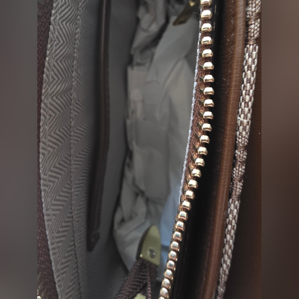 Casual Brown Monogram Crossbody Bag - Picture 10 of 12
